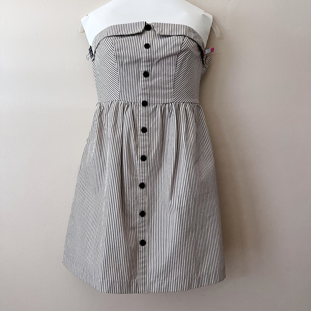 Anthro Strapless Dress w Pockets Size M